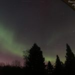Северное сияние, снятое из Пулковской обсерватории