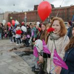 Митинг у памятника Циолковскому